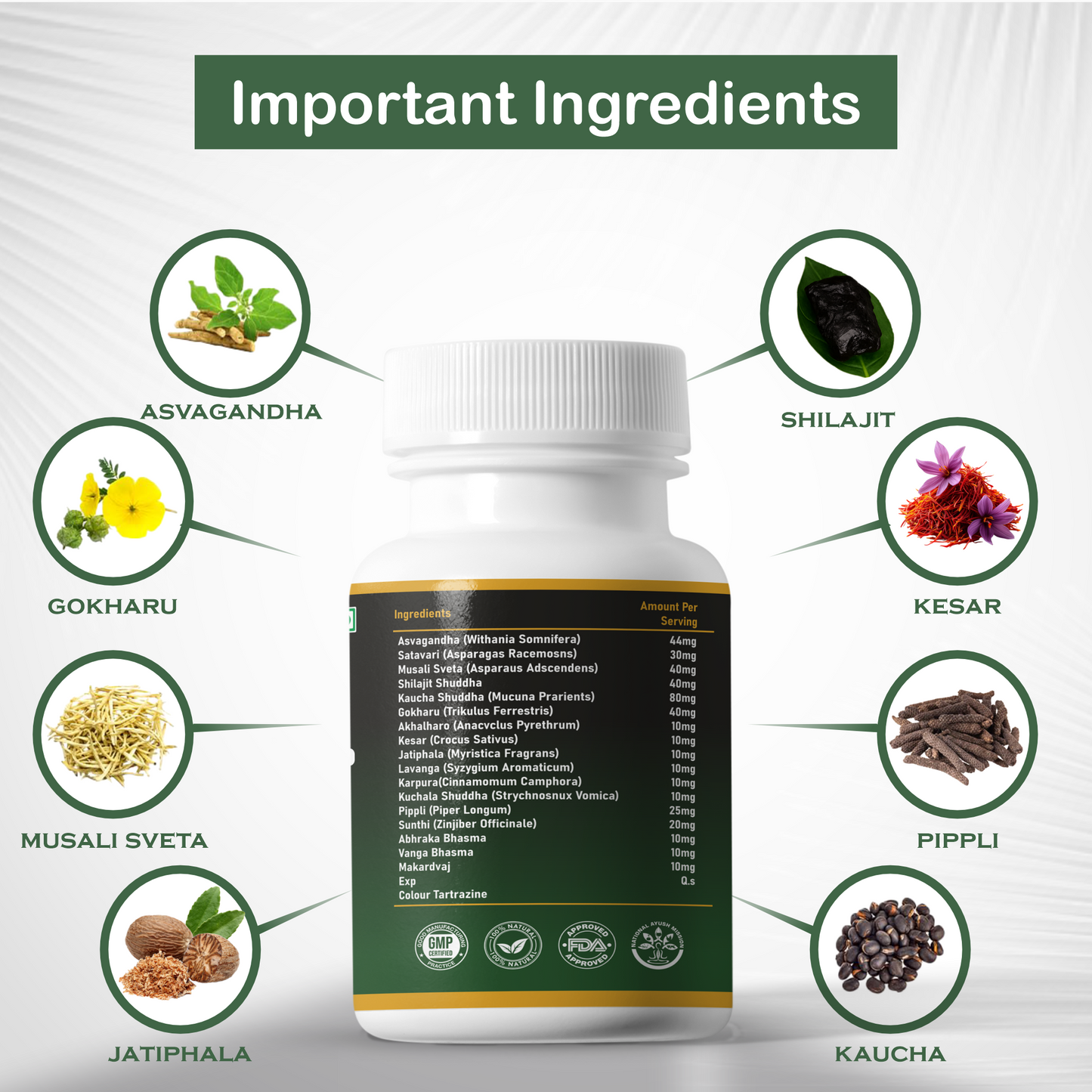 Ayuleafvera - Manergy+ Fire Capsule - Ayurvedic Stamina Booster For Men (30 Capsules)