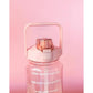 Contemporary Transparent Motivational Water Bottle with Time Markers
