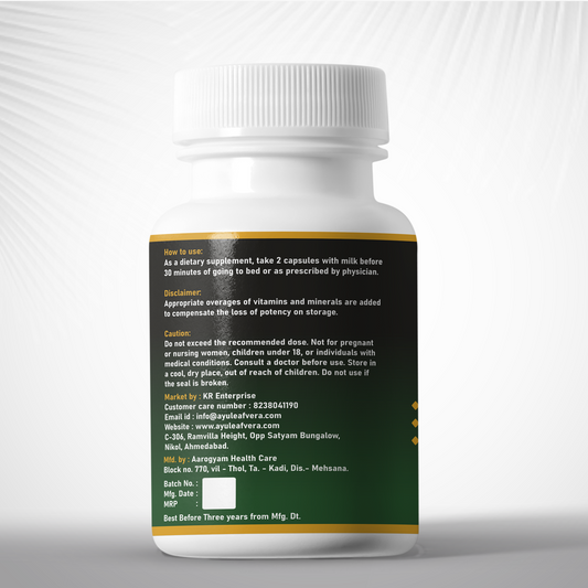 Ayuleafvera - Manergy+ Fire Capsule - Ayurvedic Stamina Booster For Men (30 Capsules)