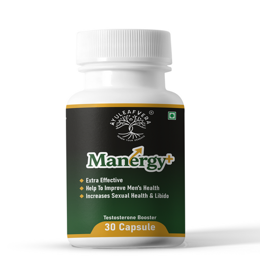 Ayuleafvera - Manergy+ Fire Capsule - Ayurvedic Stamina Booster For Men (30 Capsules)